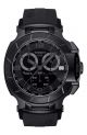Tissot T-Race Men's Quartz Chronograph Black Dial Watch With Black Rubber Strap