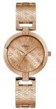 Guess Analog Stainless Steel watch with Stainless Steel band in Ladies Rose Gold/Bronze For Her with a 35MM case diameter and model number U1228L3